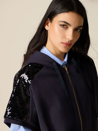 GRANATOWA BLUZA
